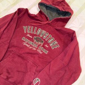 Yellowstone National Park Maroon Hoodie
